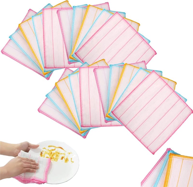 Wood Fiber Cleaning Cloths Microfiber Cleaning Wipes Microfiber Cleaning Wipes Streak Free Reusable