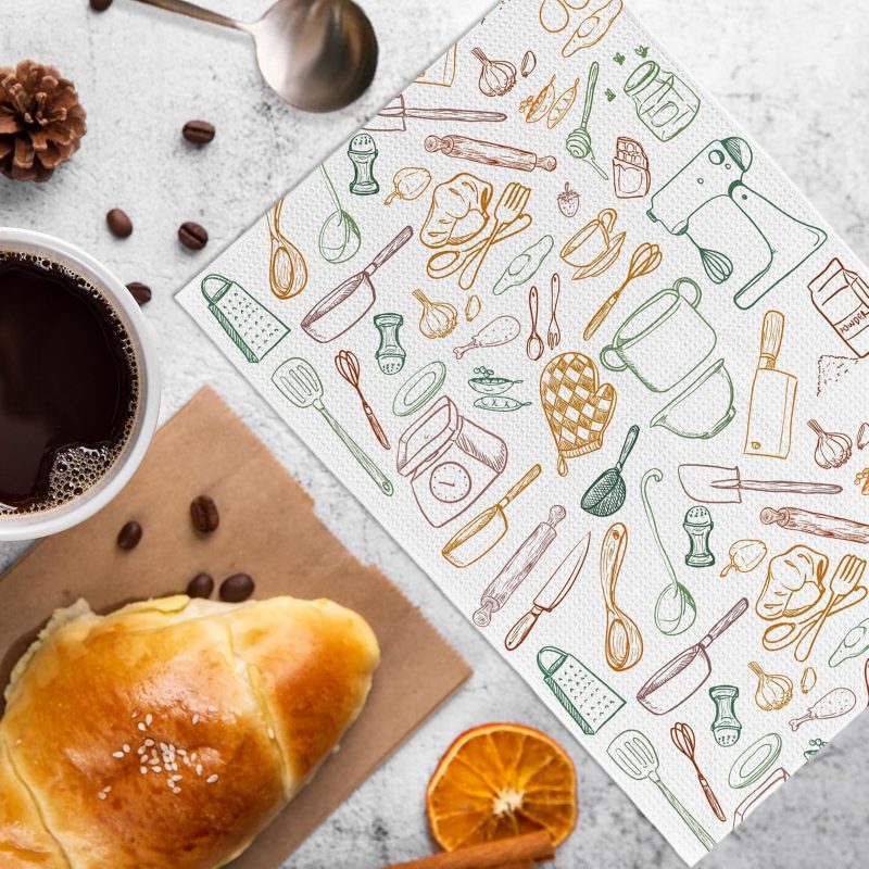 Baking Kitchen Towels and Dishcloths Set of 2, It's a Good Day to Make Cookies Dish Towels, Baking Gifts for Women Bakers, Baker Gifts Hand Tea Towels for Baking Kitchen, 16x24 Inches - Image 2